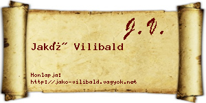 Jakó Vilibald névjegykártya